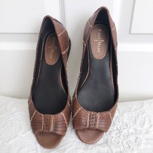 Cole Haan Air Bria Peep-Toe Huarache Flat 7B